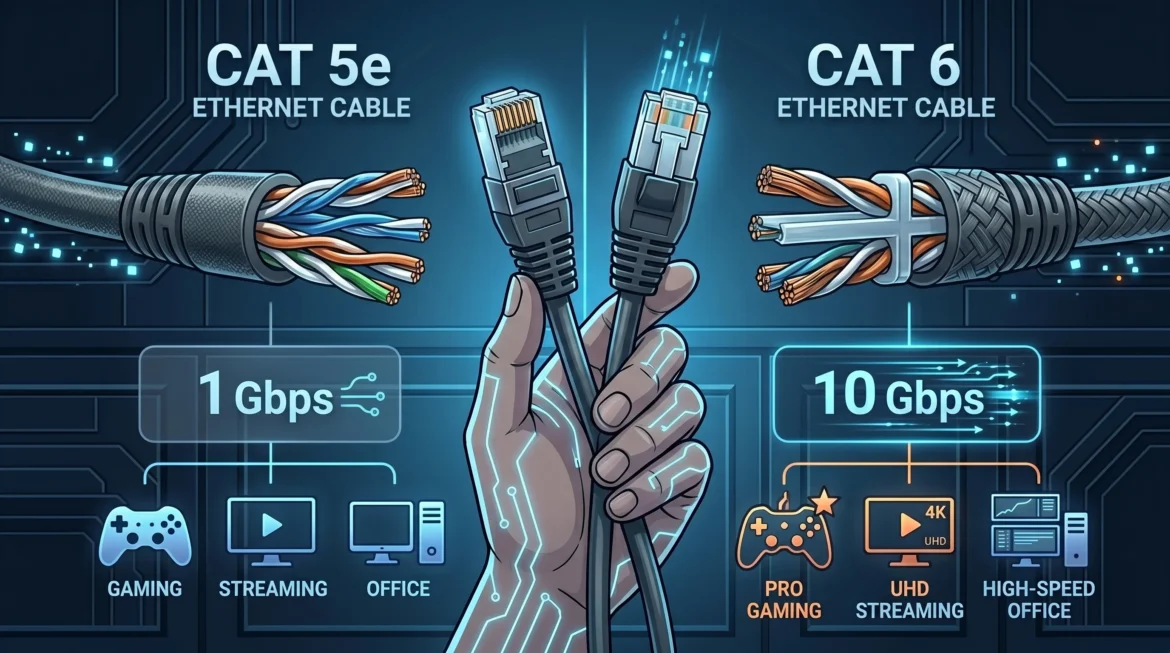 Cat 6 vs Cat 5e Ethernet Cable: Which One Should You Choose in 2026?