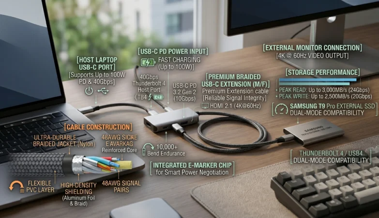 usb c extension cable