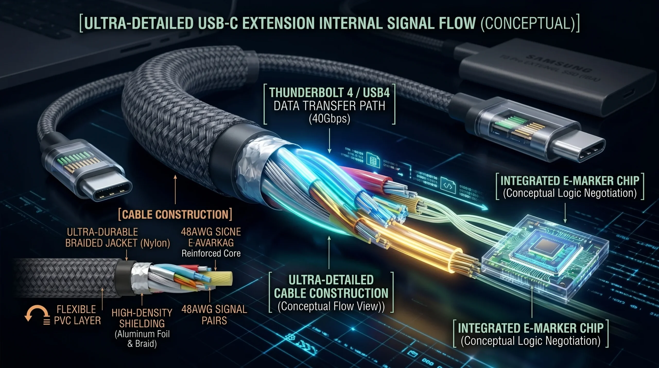 usb c extension cable